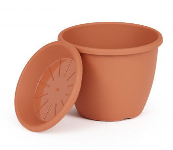 Горшок Афина 0,5лит Коричневый с поддоном М-6487 (БАШ)