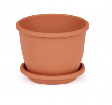 Горшок Афина 0,5лит Коричневый с поддоном М-6487 (БАШ)