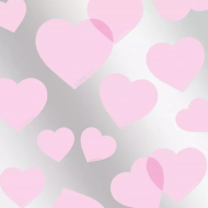 Пленка Листами металл Love is Love Розовая 58*58см (1уп/20шт) Цена за лист