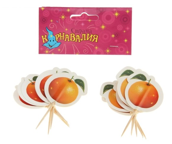 Пика для канапе Апельсин (набор 12 шт) 331204