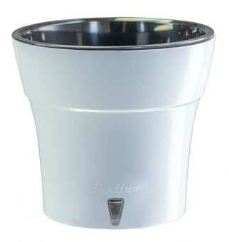 Горшок Santino Дали 5лит Белый-Чёрный (с дренажной системой)