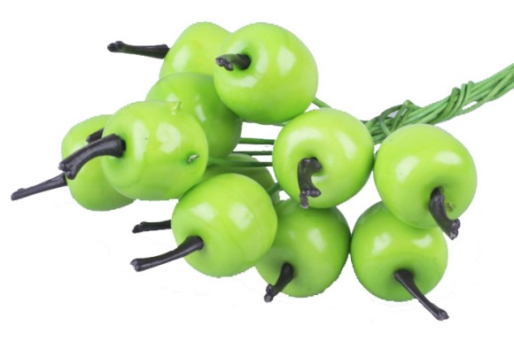 Яблоко на проволоке Зелёное 3см (1уп/12шт) Цена за 1 шт.