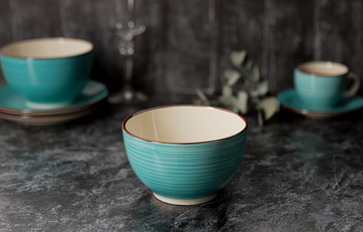 Салатник керамический Морской мир 800мл Голубой Арт-4933197