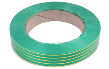 Лента Золот полоса Многополос 2см*50ярд Зеленая