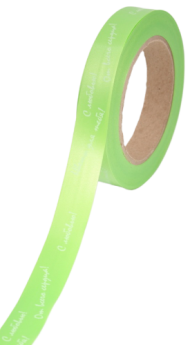 Лента С надписью 2см*50ярд Белым по Салатовому Лента С надписью 2см*50ярд Белым по Салатовому