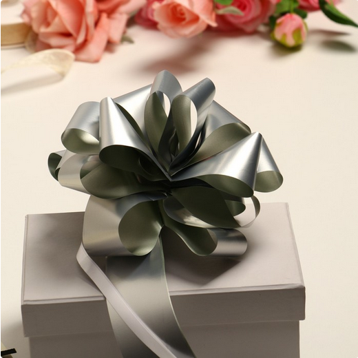 Бант Шар 4,5см Серебро Арт-7986181