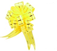 Бант Шар №4,5см Желтый золотые полосы Арт-3539424