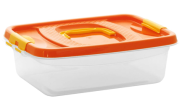 Контейнер пластиковый пищевой 8лит прозрачный с крышкой Арт-909/913