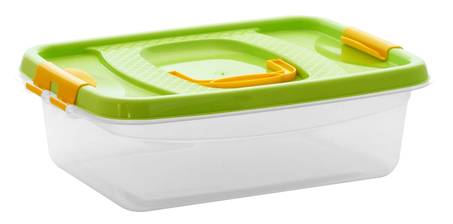 Контейнер пластиковый пищевой 8лит прозрачный с крышкой Арт-909/913