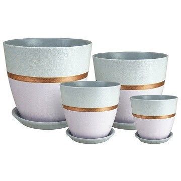 Кашпо Бутон №-РС-145 Бронза Пудра №-4 (D-21см-5,4лит)