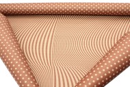 Бумага крафт двусторонняя Горох/волна коричневый/коричневый 70см*8,5