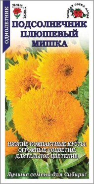 Цветы Подсолнечник Плюшевый Мишка ЦВ/П (СОТКА) 0,5гр однолетник 40-60см