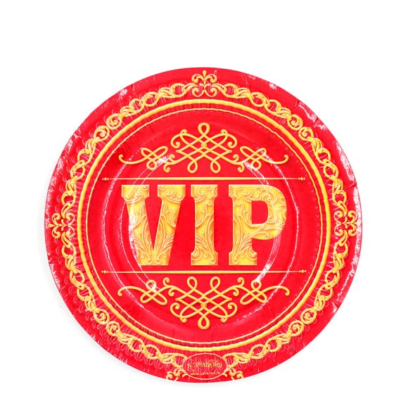 Тарелка бумажная VIP D-18см*6шт Арт-334188