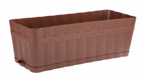 Балконный ящик Изюминка 12лит Коричнев с поддоном М-3355/ БАШ
