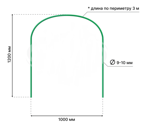 Дуги парниковые трубки в ПВХ 3,0мет Набор 6шт (D-10мм) В-120см/Ш-100см Дуги парниковые трубки в ПВХ 3,0мет Набор 6шт (D-10мм) В-120см/Ш-100см