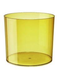 Горшок Цилиндр 125мм Жёлтый прозрачный