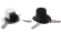 Шляпа Цилиндр с лентой в горошек 327010