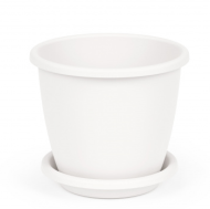 Горшок Афина 3лит Белый с поддоном М-6541 (БАШ)