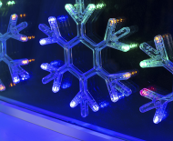 Электрогирлянда 3м Снежинки Цветные Арт-1281