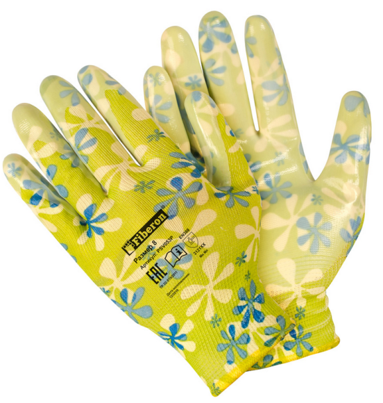 Перчатки прорезиненные Женские Гламур Цветные (1уп/1пара) Арт-PSV053P