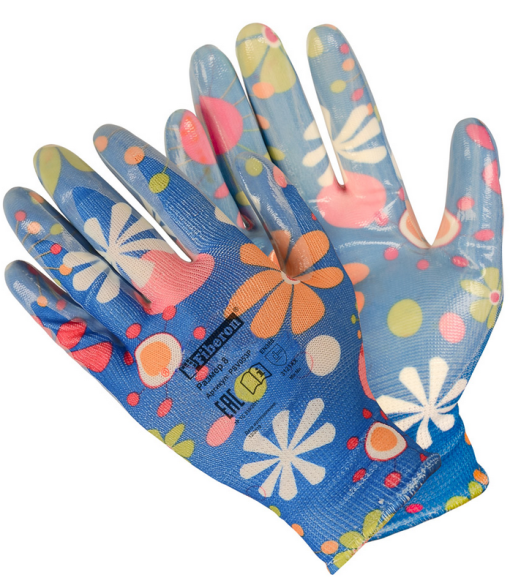 Перчатки прорезиненные Женские Гламур Цветные (1уп/1пара) Арт-PSV053P