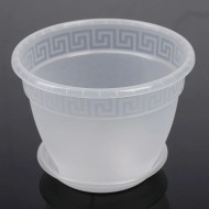 Горшок Антик 3,6лит D-22см Прозрачный с поддоном