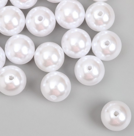 Бусы 16мм 50гр Жемчужные