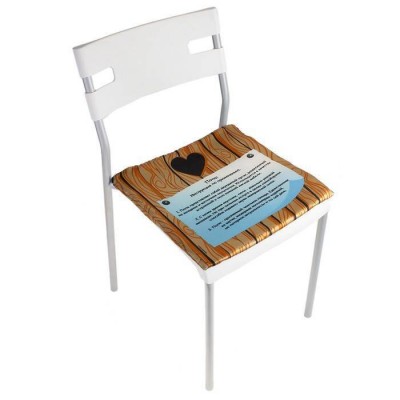 Сидушка на стул Инструкия по применению, цвет, 40*40см, текстиль 538562