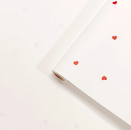 Пленка матовая Романтика Белая-Красная 58см/10м