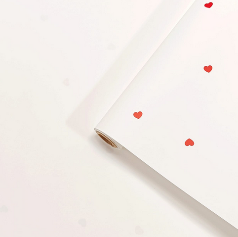 Пленка матовая Романтика Белая-Красная 58см/10м Пленка матовая Романтика Белая-Красная 58см/10м