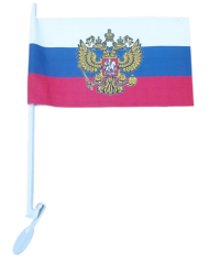 Флаг Российский 180*3112м Герб на авто с креплением – Флагшток