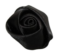 Роза 1,5см Атлас ЧЁРНАЯ (1уп/10шт)ЦЕНА ЗА УПАКОВКУ