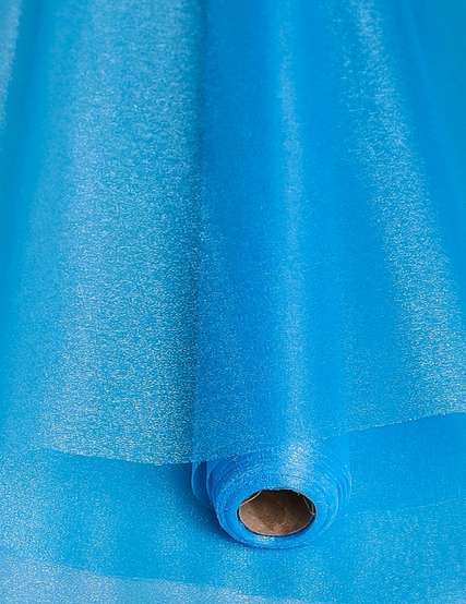 Органза снег 70см*9м Голубая