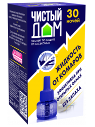 Жидкость от комаров Чистый Дом 30 ночей (1уп/80шт) 1ЭТАЖ