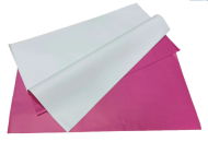 Пленка Листами Матовая двусторонняя Белая-Розовый пион 58/58см (1уп/10шт) Цена за 1 ЛИСТ