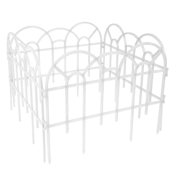 Заборчик пластиковый Аркада ажурный Белый 44*37см (7секций)