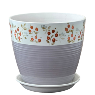 Кашпо Бутон №-РС-172 Роспись Брусника №-4 D-21см-5л