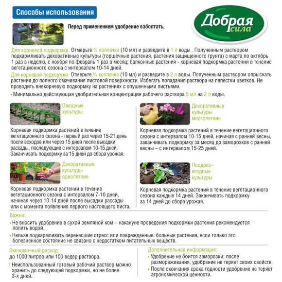 Удобрение Добрая сила Универсальное 250мл (1уп/24шт) min 5шт Удобрение Добрая сила Универсальное 250мл (1уп/24шт) min 5шт