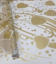 Пленка прозрачная с рисунком Лолита Золото-Белая 70см/200гр