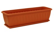 Балконный ящик Алиция 600мм Терракот с поддоном М-3215 (М-пл)