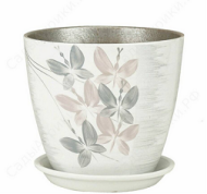 Кашпо Бутон №-РС-09 Роспись Вальс №-2 15см-2л Кашпо Бутон №-РС-09 Роспись Вальс №-2 15см-2л