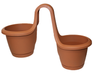 Горшок На перила RESPANA TWINS Терра D-20мм*2,5лит (ПОЛЬША)