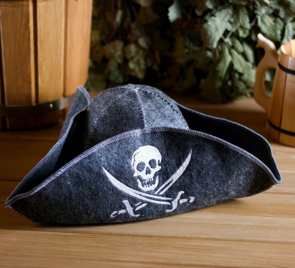 Шапка для Бани и Сауны Пират Арт-2603699 Шапка для Бани и Сауны Пират Арт-2603699