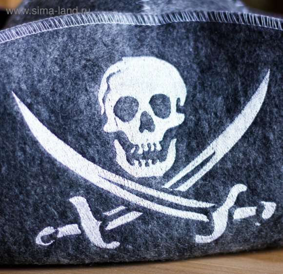 Шапка для Бани и Сауны Пират Арт-2603699 Шапка для Бани и Сауны Пират Арт-2603699
