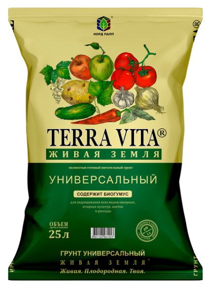 Грунт Живая Земля Универсал 25лит (1уп/1шт) НОРД ПАЛП