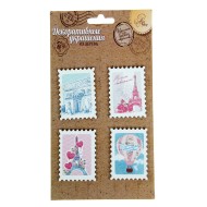 Набор декор элементов Париж (4шт) 1008013 11,5*15см