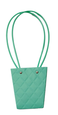 Сумочка для горшечных цветов 128*125мм Ромбы Мятная