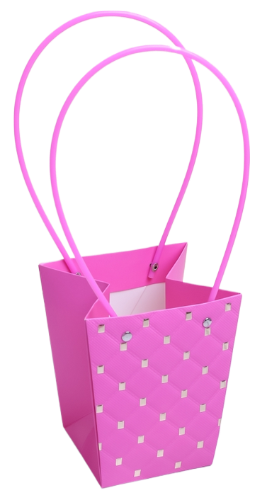 Сумочка для горшечных цветов 130*95*155мм Трапеция 3D Малиновая