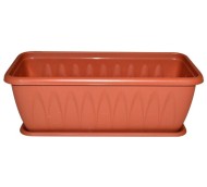 Балконный ящик Алиция 400мм Терракот с поддоном М-3214 (М-пл)