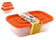 Набор пластиковых Контейнеров 3шт (0,4лит/0,8лит/1,6лит) Арт-1109/20